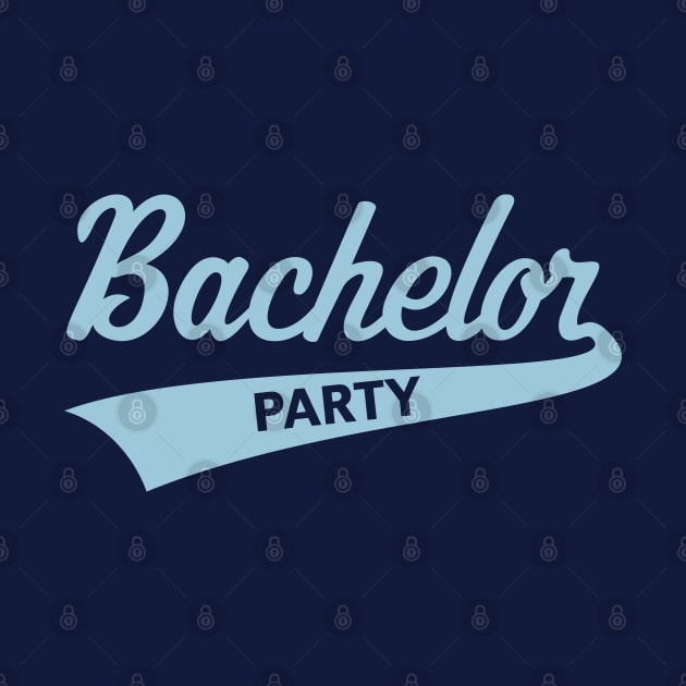 Bachelor Party (Stag Party / Team Groom / Lettering / Sky-Blue) by MrFaulbaum
