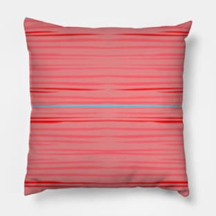 Sunset Stripes - Orange Blue Pillow