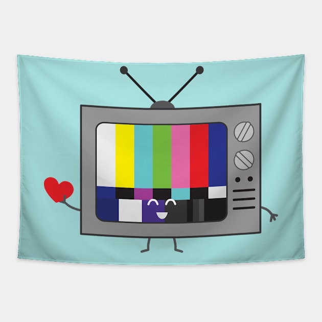 Retro TV | by queenie's cards Tapestry by queenie's cards