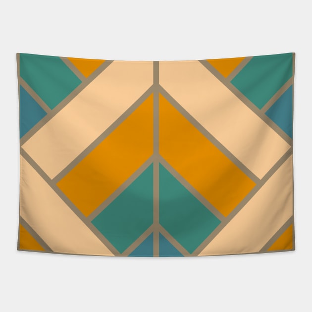 Geometric Pattern: Art Deco Diamond: Lily Tapestry by Red Wolf