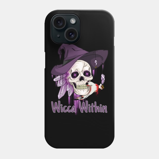 Witchcraft Crystal Skull Phone Case by Trendy Black Sheep