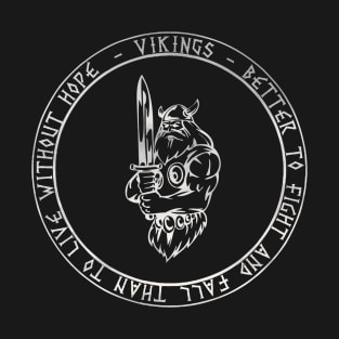 Vikings Warrior - Silver Gradient T-Shirt