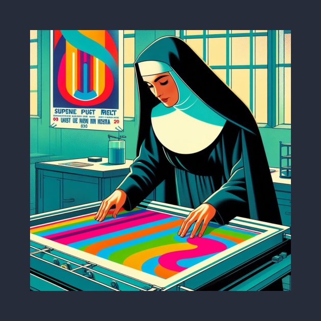 Sister Corita Kent - The Screenprinting Nun 2 by Skipton Studioz Vic