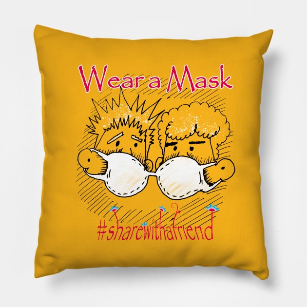 Wear a Mask Pillow by Sofiia Golovina