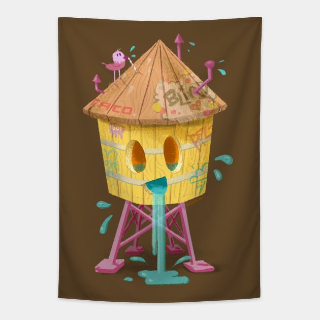 Water Tower Tapestry by natebear