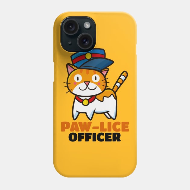 Paw-Lice Officer Phone Case by Jocularity Art