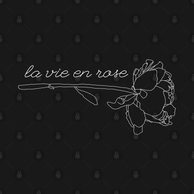 la vie en rose monochrome black-white by mareescatharsis