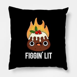 Figgin' Lit Funny Christmas Pun Pillow