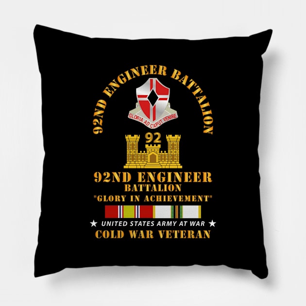 92nd Engineer  Bn w COLD SVC Pillow by twix123844