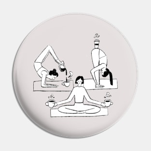 Coffee Yoga Pin