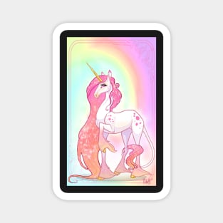 Pink Colorful Unicorn Magnet