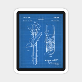 Cold War Military Missile Patent - Army Veteran Military Enthusiast Art - Blueprint Magnet