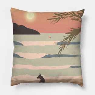 Sunset in Sayulita, Mexico Pillow