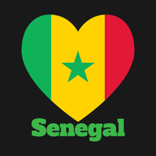 Senegal Heart Flag T-Shirt