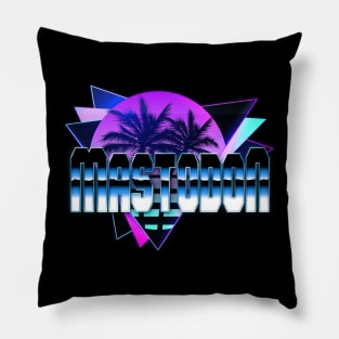 Rainbow Mastodon Graphic Proud Name 70s 80s 90s Styles Pillow