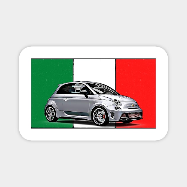 Abarth 696 Italian Print Magnet by Auto-Prints