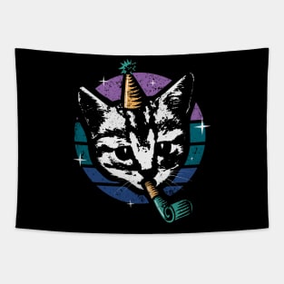 Vintage Party Cat Tapestry