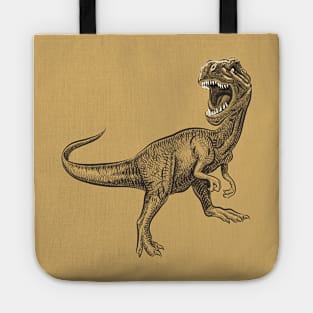 Dinosaur artistic hand drawn Tote