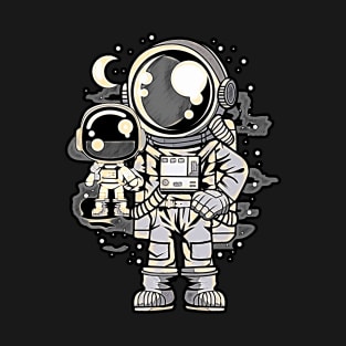 Astronaut And His Doll • Funny And Cool Sci-Fi Cartoon Drawing Design Great For Any Occasion And For Everyone T-Shirt