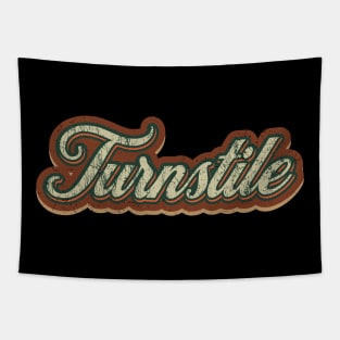 Turnstile Vintage Text Tapestry