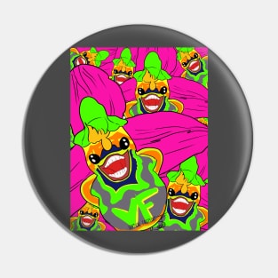 Vertical Faceplant Mascot Pin