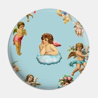 angel cherub antique Pin