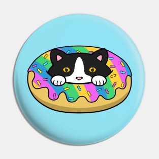 Cute Rainbow Donut Cat Pin