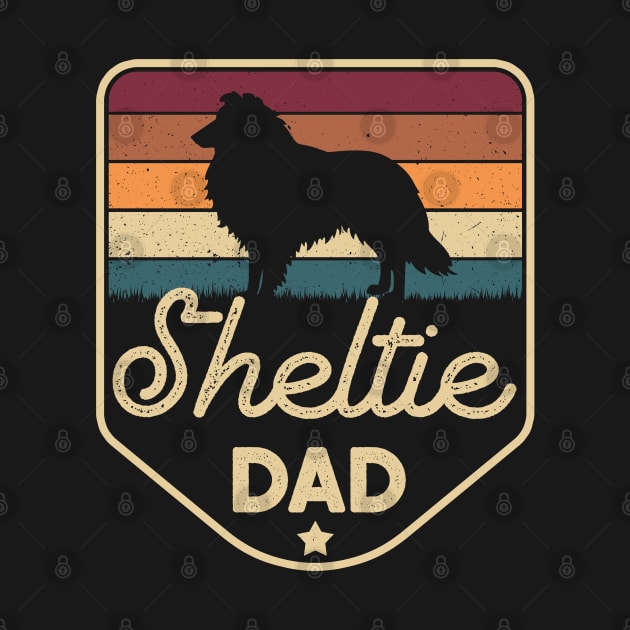 Sheltie Dad Fathers Day Shetland Sheepdog Daddy by Way Down South