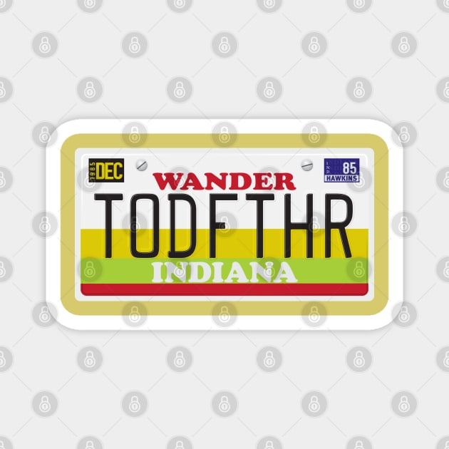 TODFTHR LICENSE PLATE Magnet by Uri_the_Red