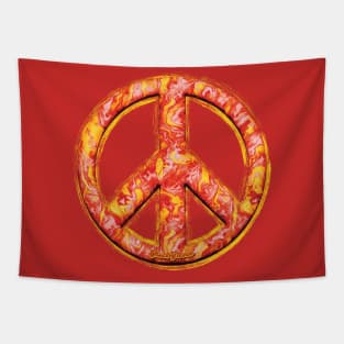 Peace Baby! Fire Swirl Tapestry