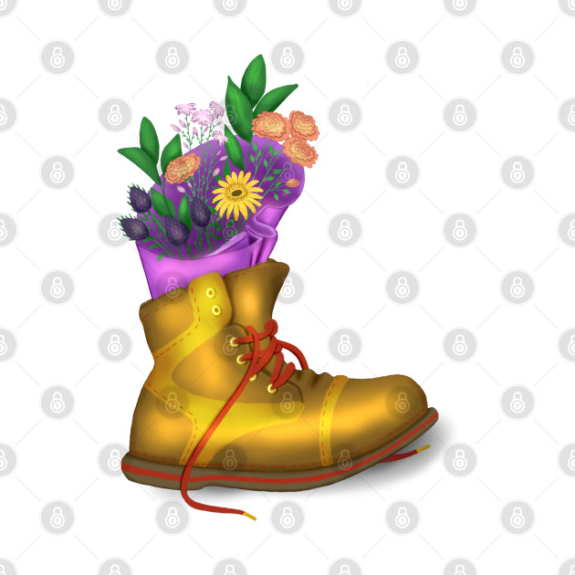 Flowers in a shoe by Fresh look