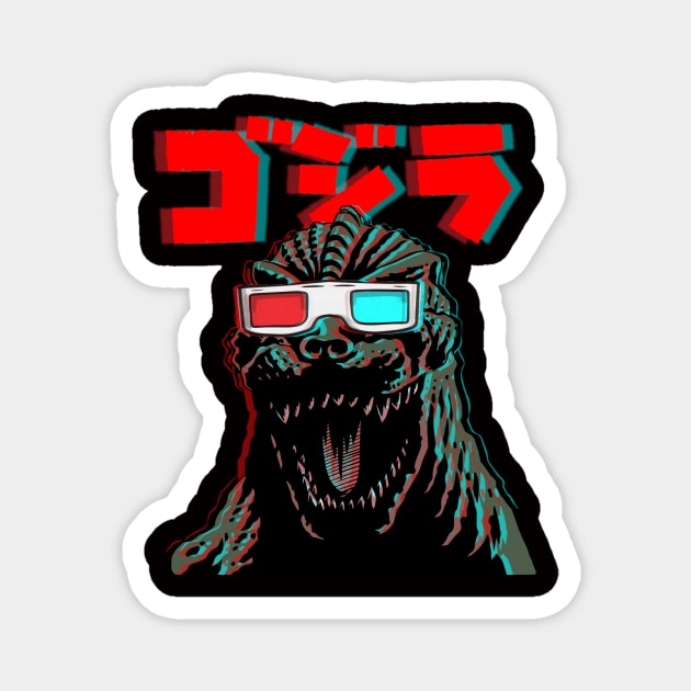 3D King of Monsters Magnet by EnchantedTikiTees