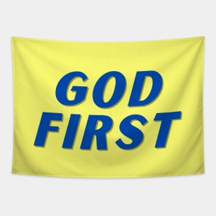 God First | Christian Typography Tapestry