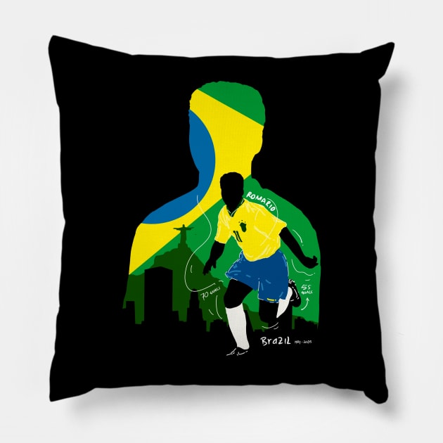 Brazil soccer legend series 01 Pillow by BAJAJU