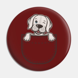 Dog in Pocket Pin