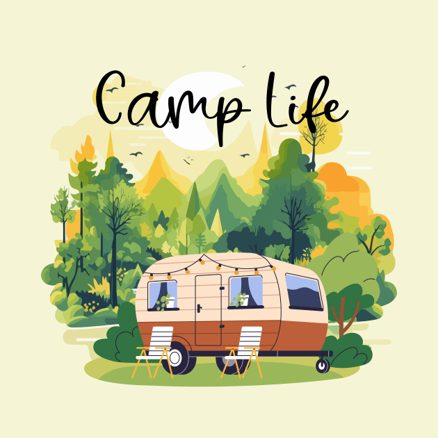 Camp Life, Camper Trailer by Doodlehive 