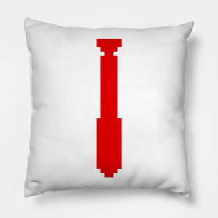 8bit Tie - RED Pillow