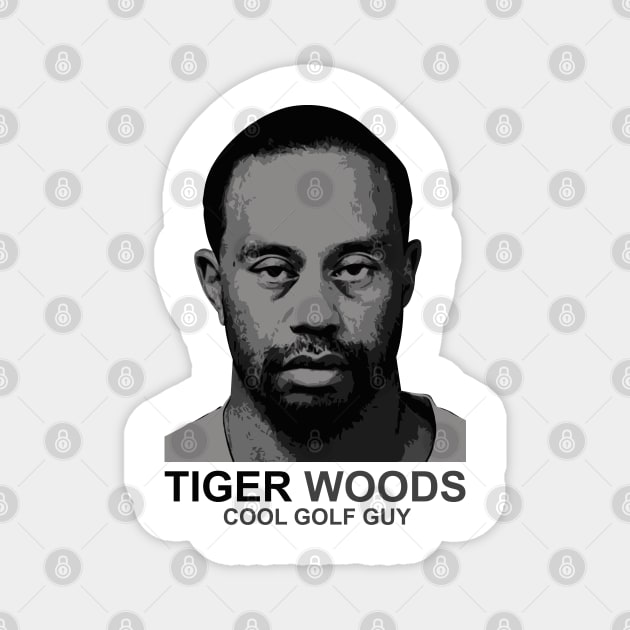 Tiger Woods Cool Golf Guy Magnet by mursyidinejad