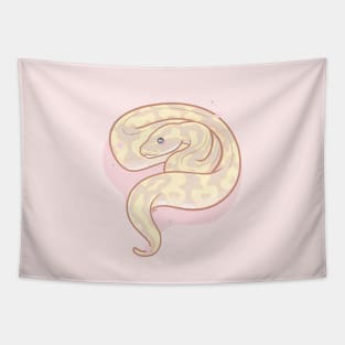 Banana Ball Python Original Illustration Tapestry