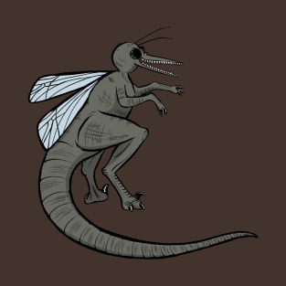 Funny Raptor mash up - WTF - Velociraptor mixed with Mosquito animal mashup art T-Shirt