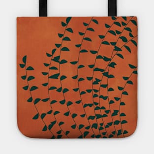 Boho Terracotta, Orange, Fern Plant Tote