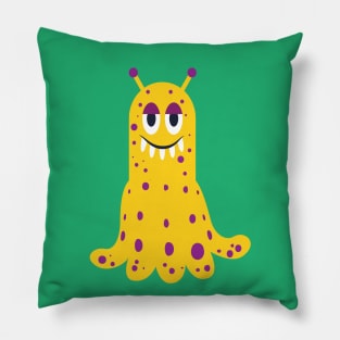 Yellow Space Alien Pillow