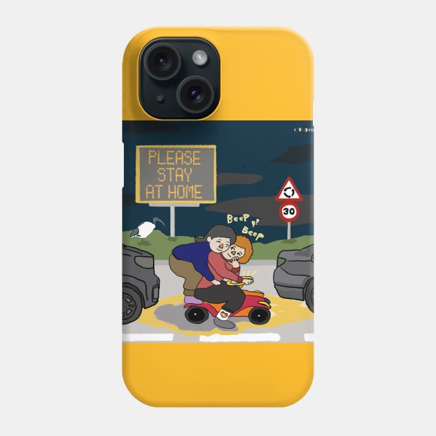 Beep Beep- COVID-19 Stay Home Phone Case by cOLOrushh