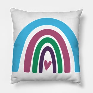 Colorful heart rainbow Pillow