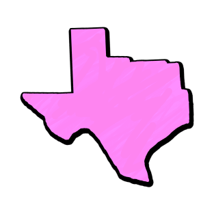 Pink Texas Outline T-Shirt