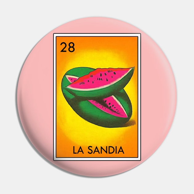 Loteria La Sandia Mexican Icon Pin by Cabezon