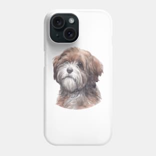 Tibetan Terrier Watercolor Art Phone Case