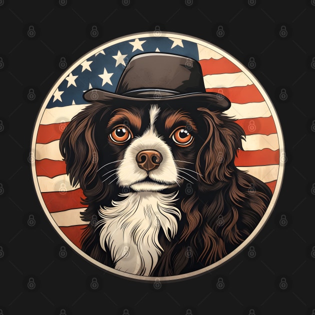 Japanese Spaniel 4th of July by NatashaCuteShop