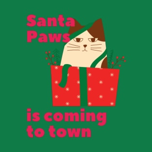 Santa Paws Coming To Town T-Shirt