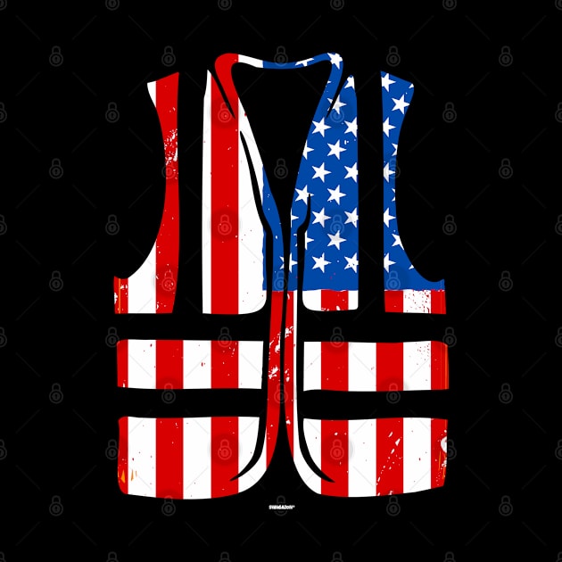 Independence Day 4th of July Vest Coworker Swagazon Associate USA by Swagazon